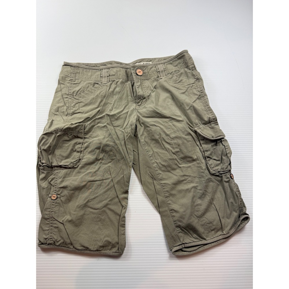 DKNY Jeans Petites Olive Green Cargo‎ Shorts Womens Size 8P Utility Hiking